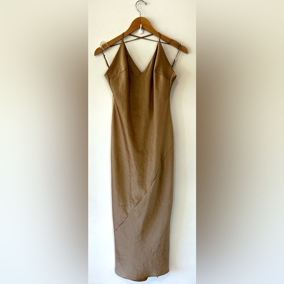 WILFRED Only Slip Satin Maxi Dress | Champagne | Small - Picture 6 of 11